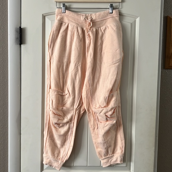 NWOT Free People Day Off Fleece Pullover & Jogger Set in the color Tender Peach - Picture 4 of 5